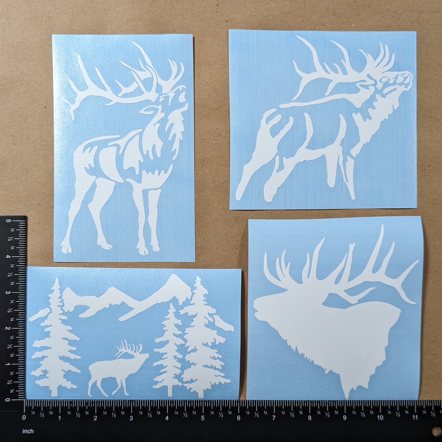 Elk Bulging Decal 4 Pack