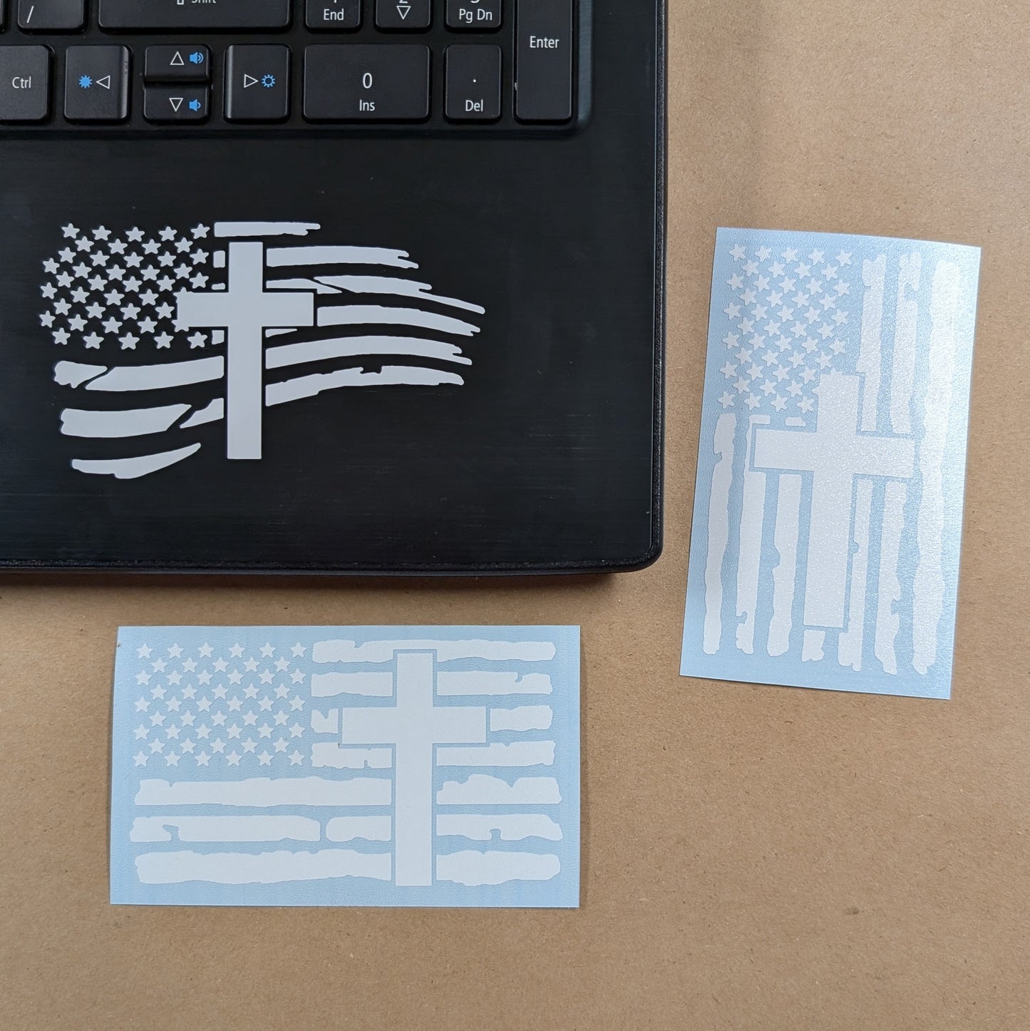 Flag Cross Decal 3-Pack