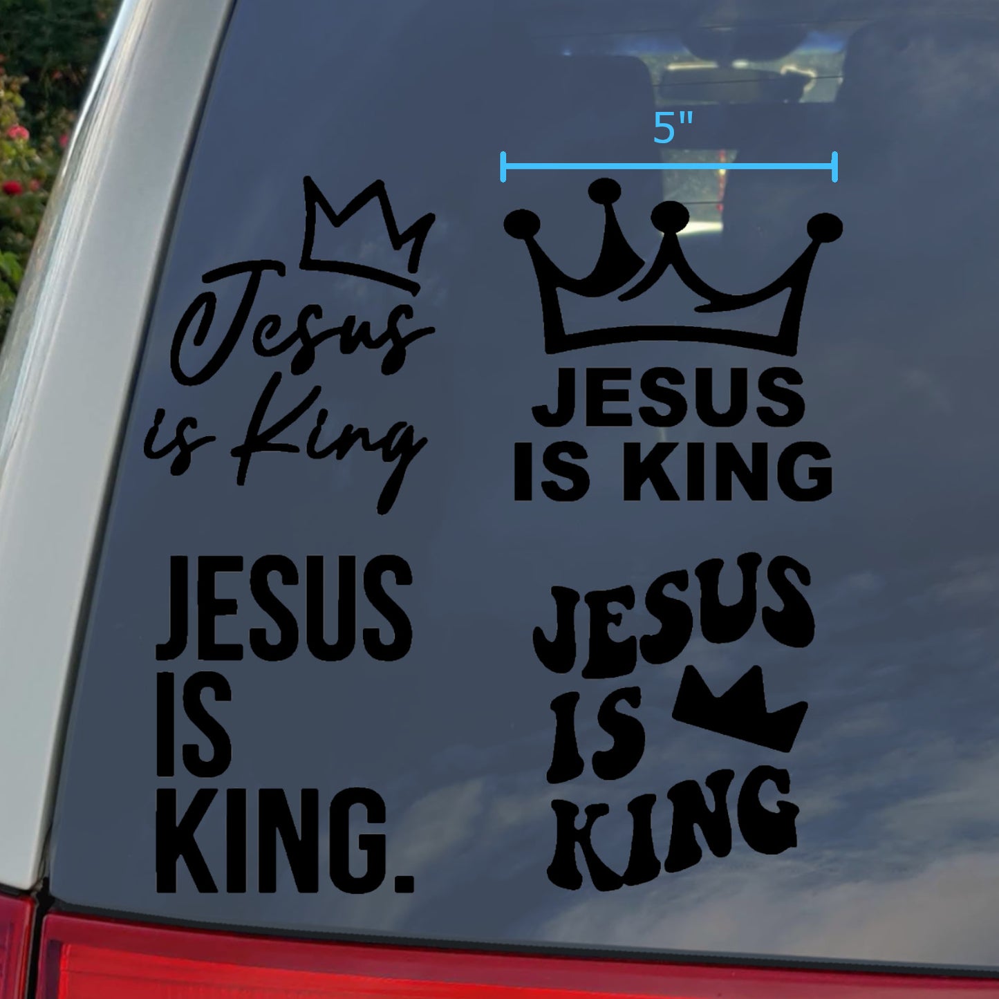 Jesus Is King Decal 4-Pack