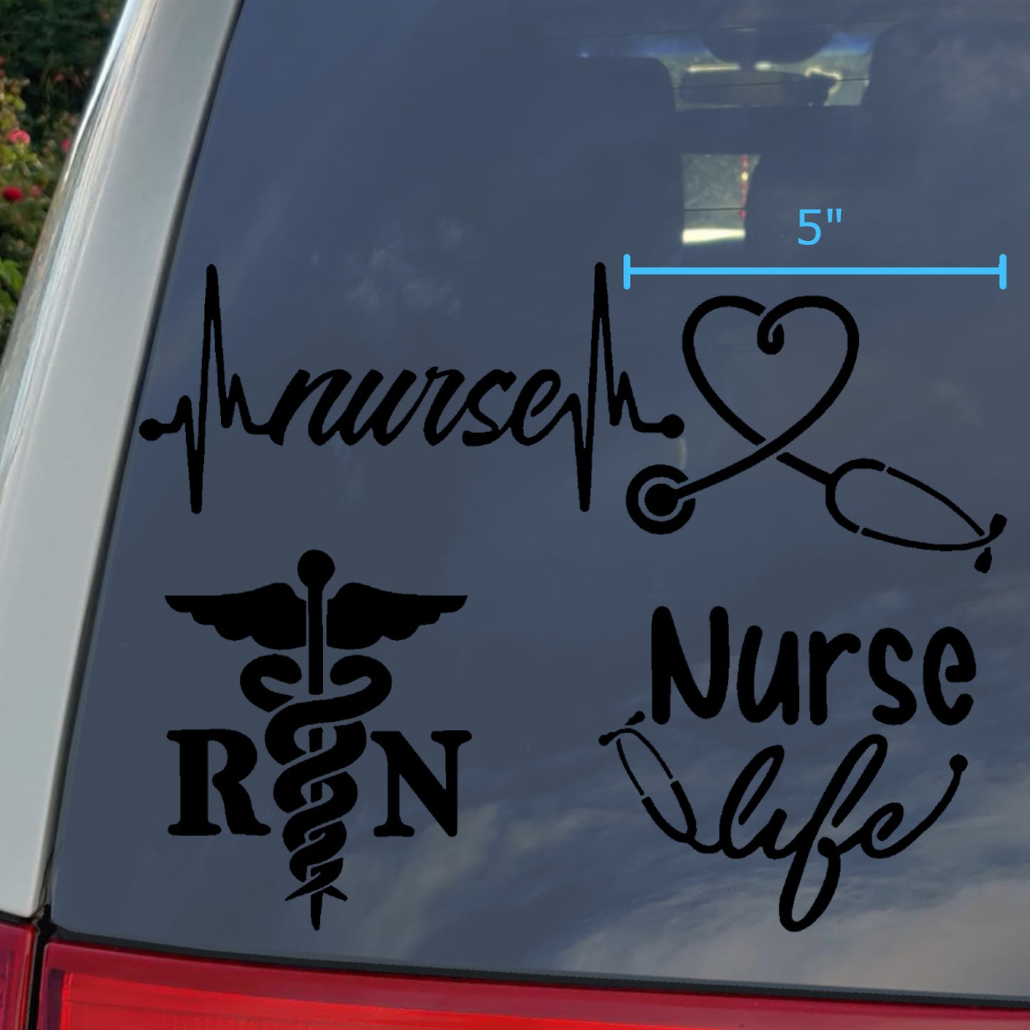 Nurse RN Decals 4 pack