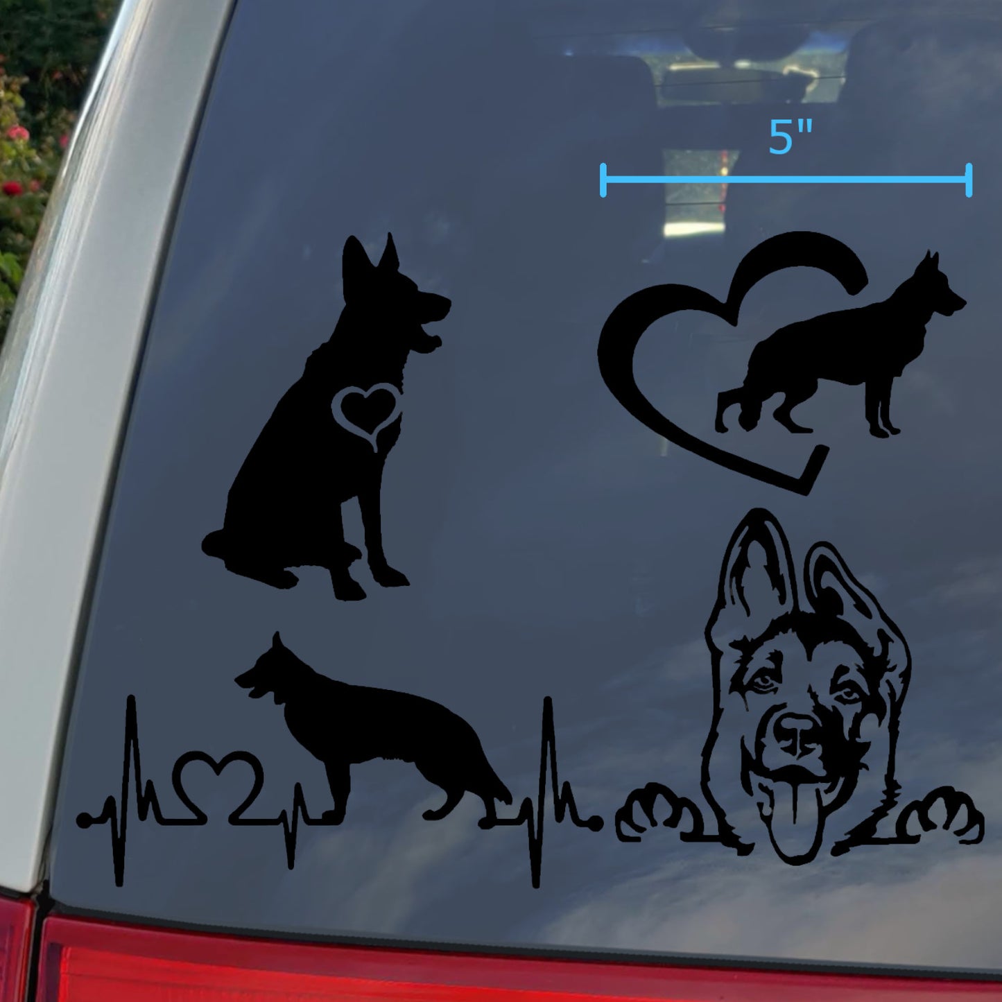 German Shepherd Decals 4 Pack