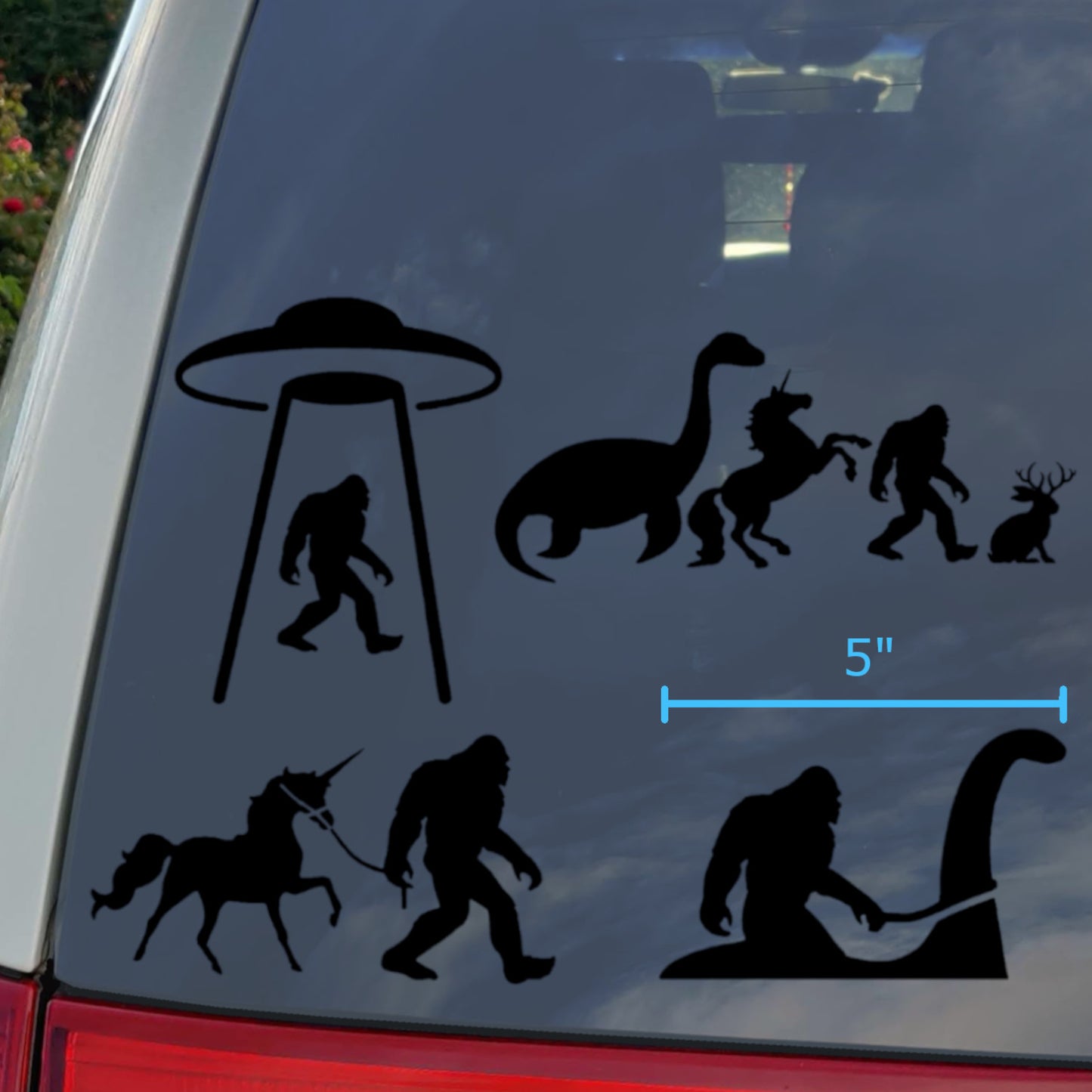 Sasquatch / Bigfoot and friends Decal 4 pack