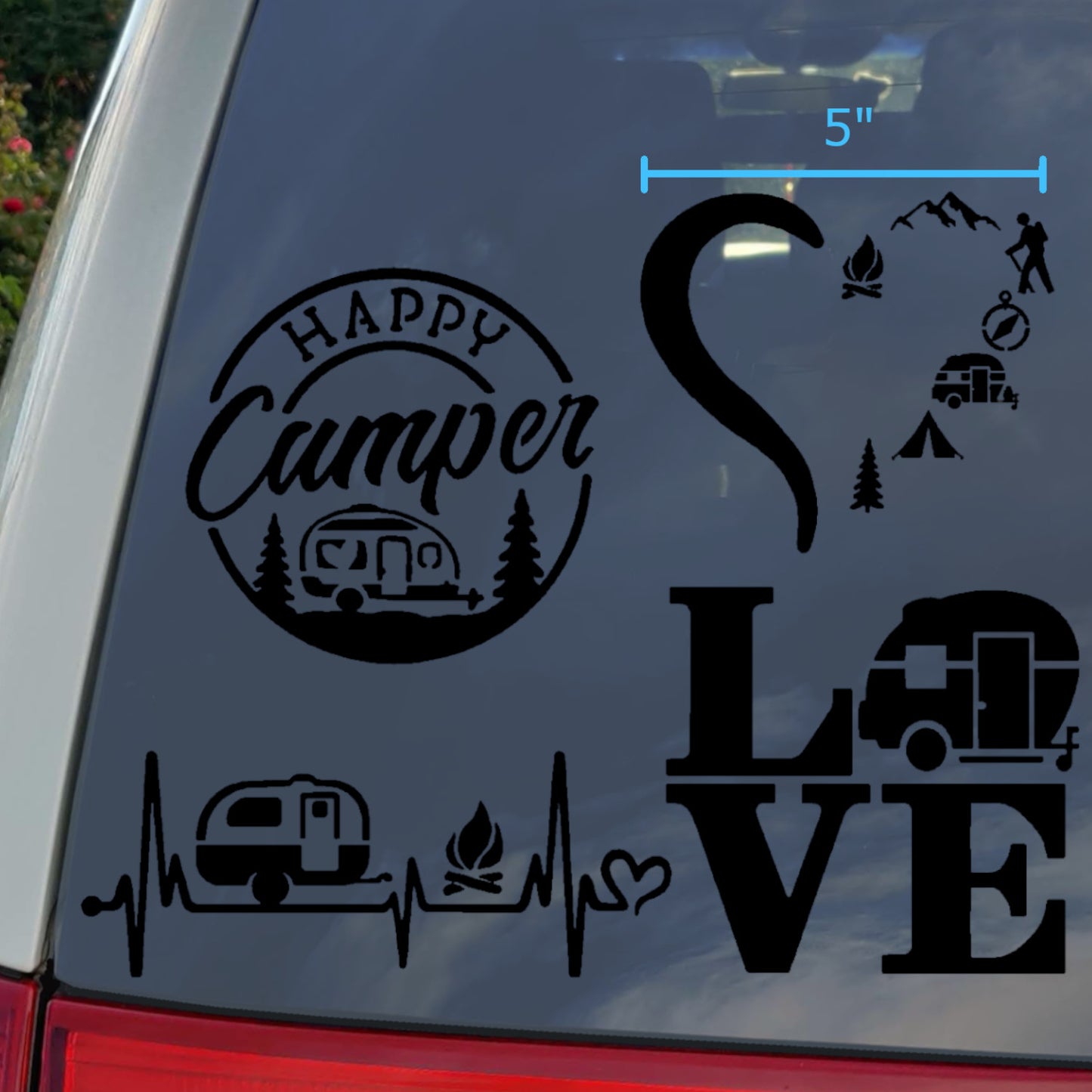 Camping Camper Decal 4-Pack