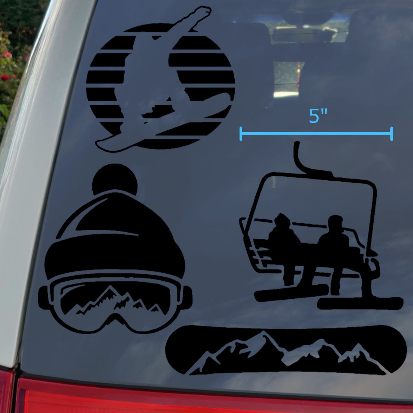 Snowboarding Decal 4 Pack