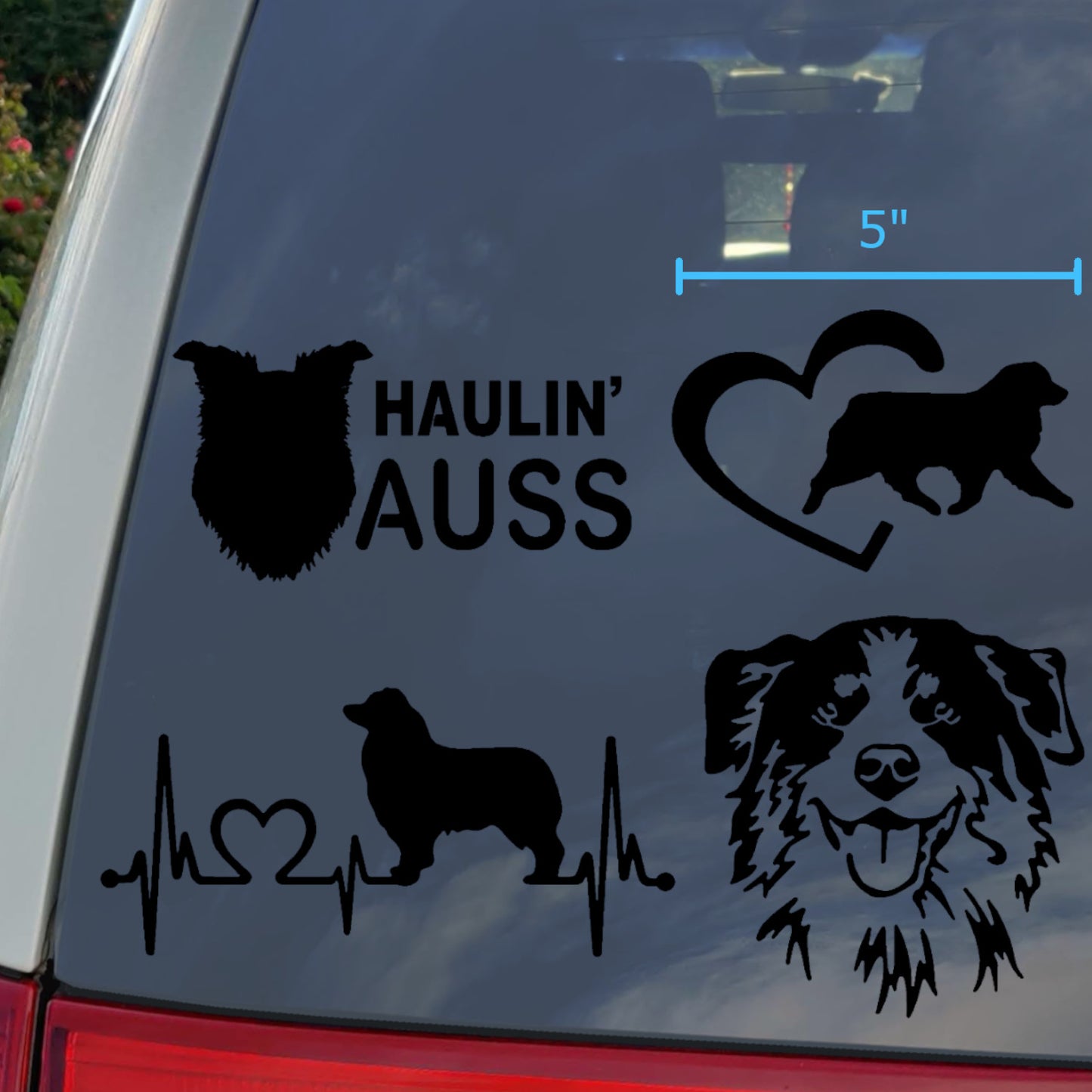 Australian Shepherd Decal 4 Pack