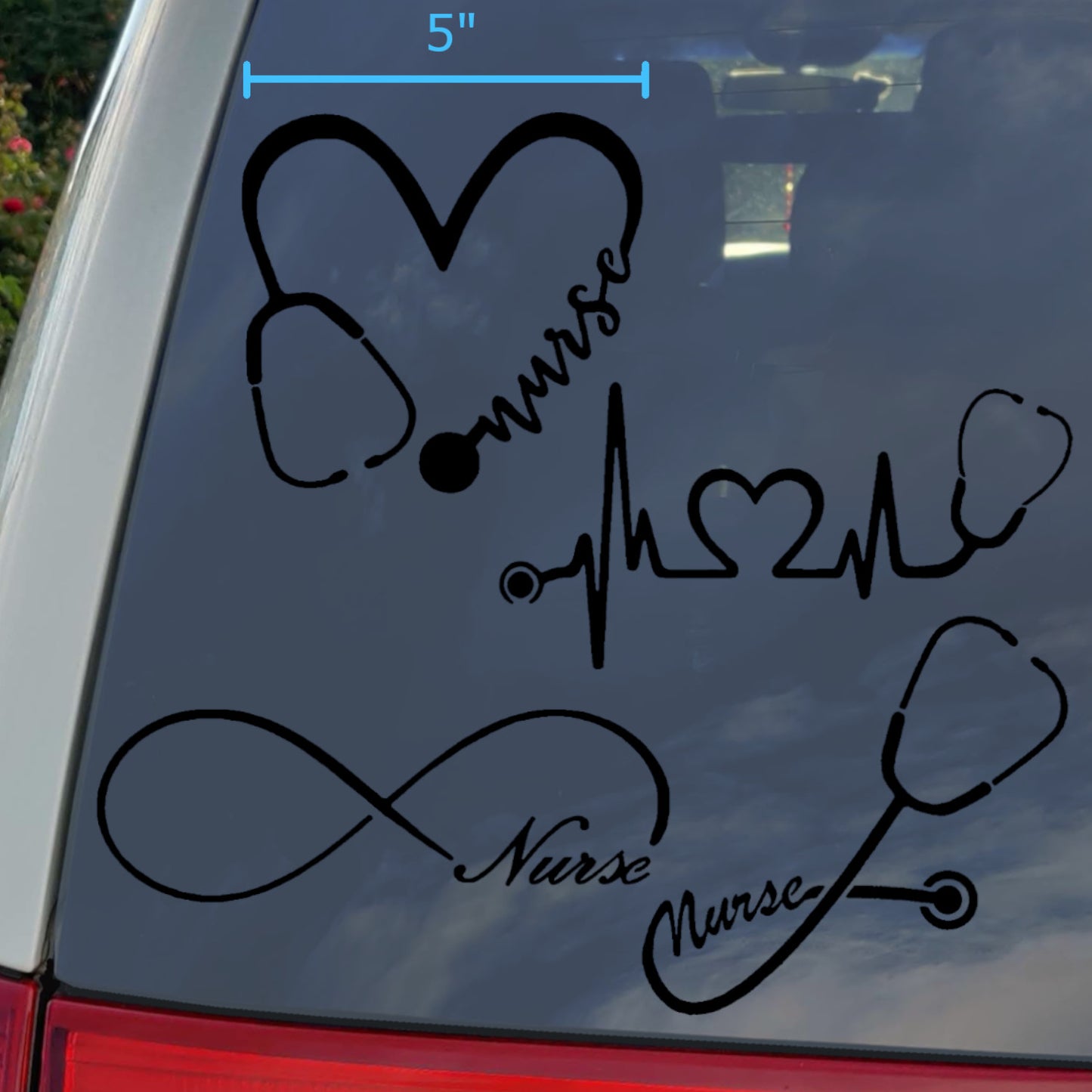 Nurse Stethoscope Decals 4 pack