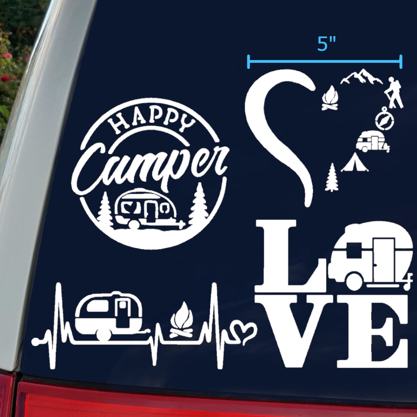 Camping Camper Decal 4-Pack
