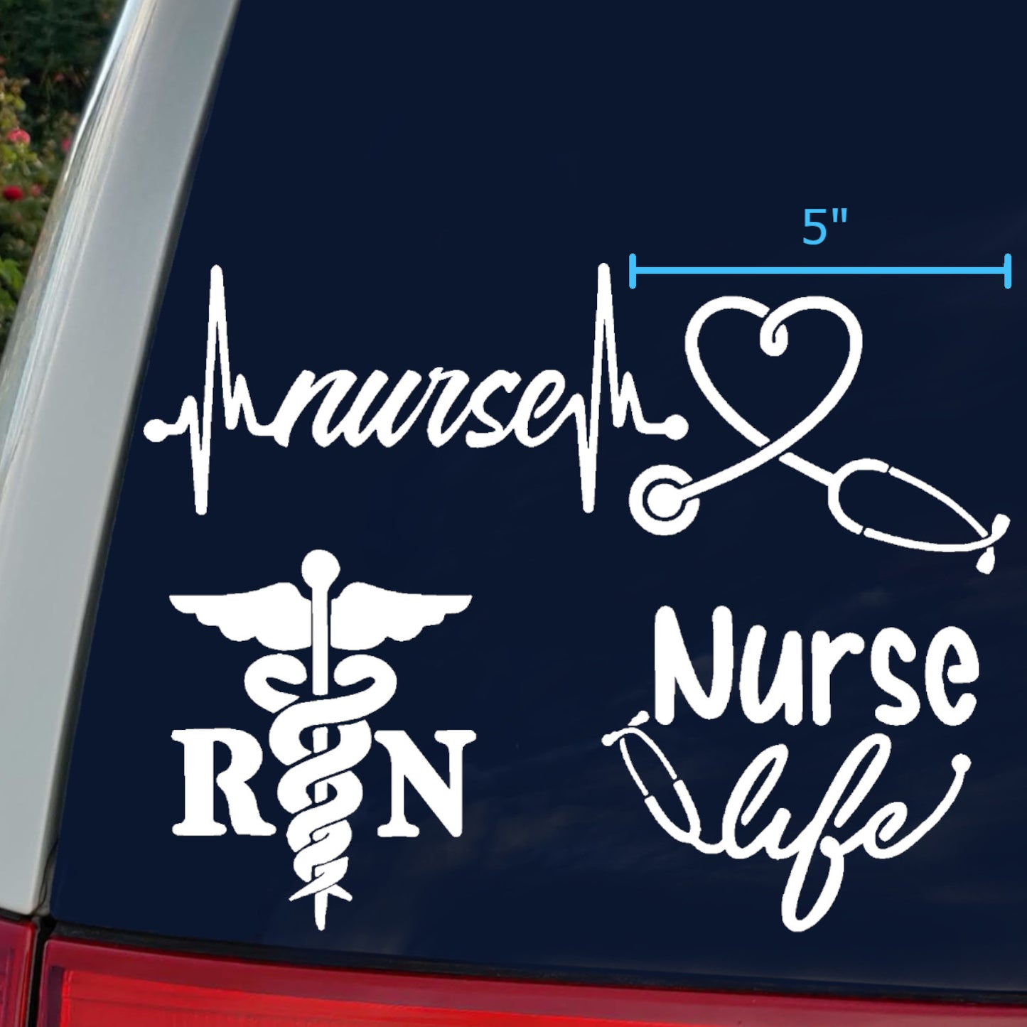 Nurse RN Decals 4 pack