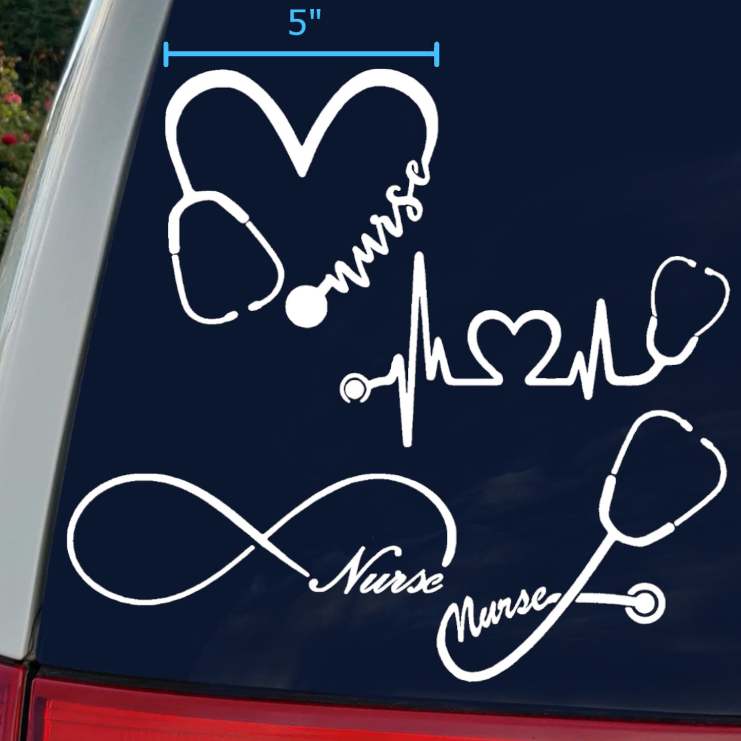 Nurse Stethoscope Decals 4 pack