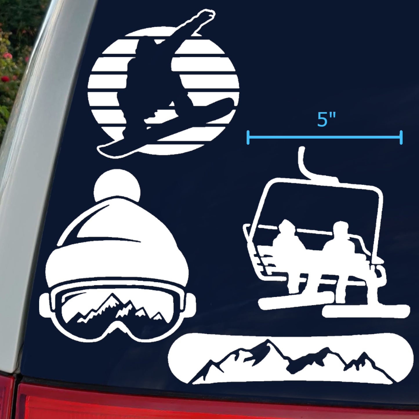 Snowboarding Decal 4 Pack