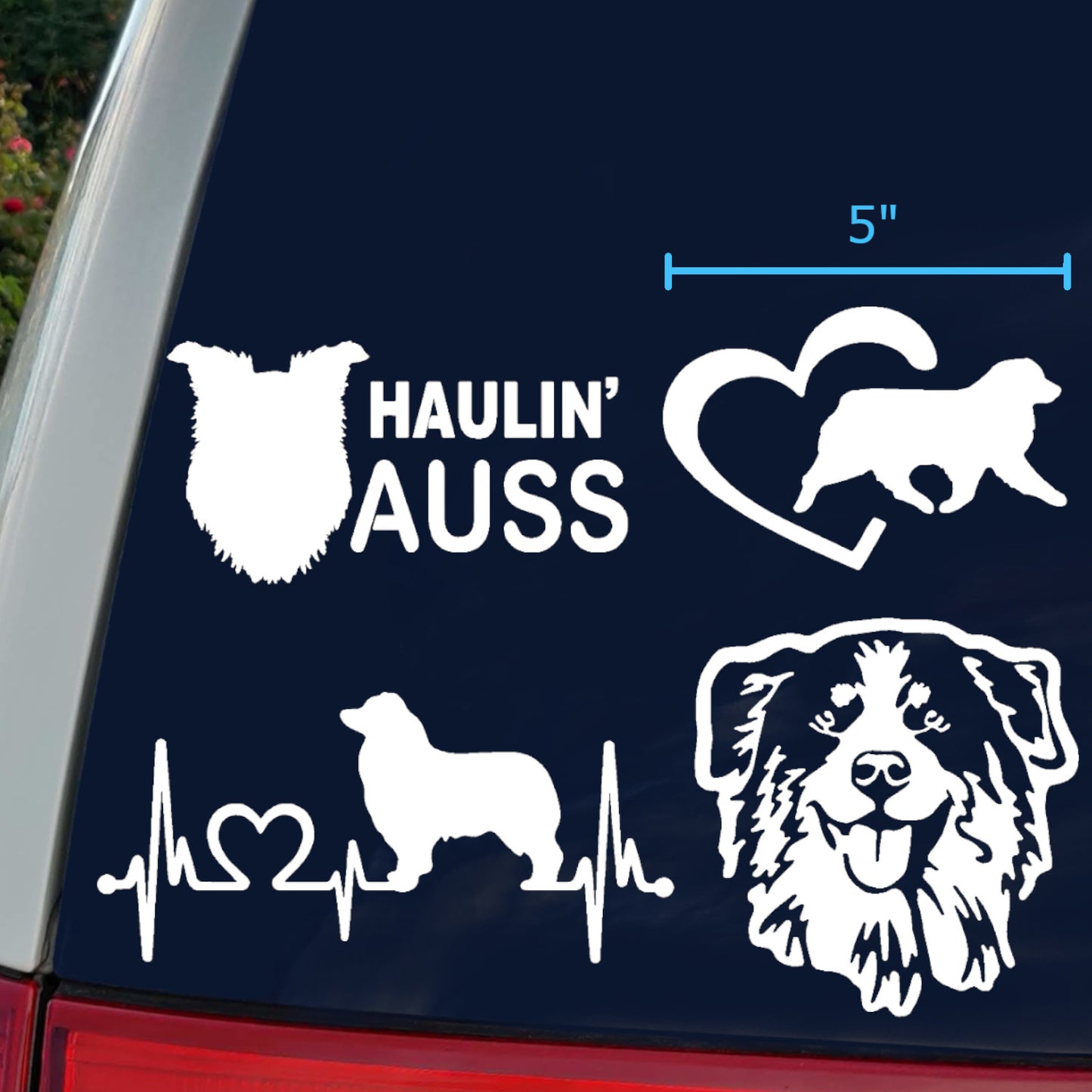 Australian Shepherd Decal 4 Pack
