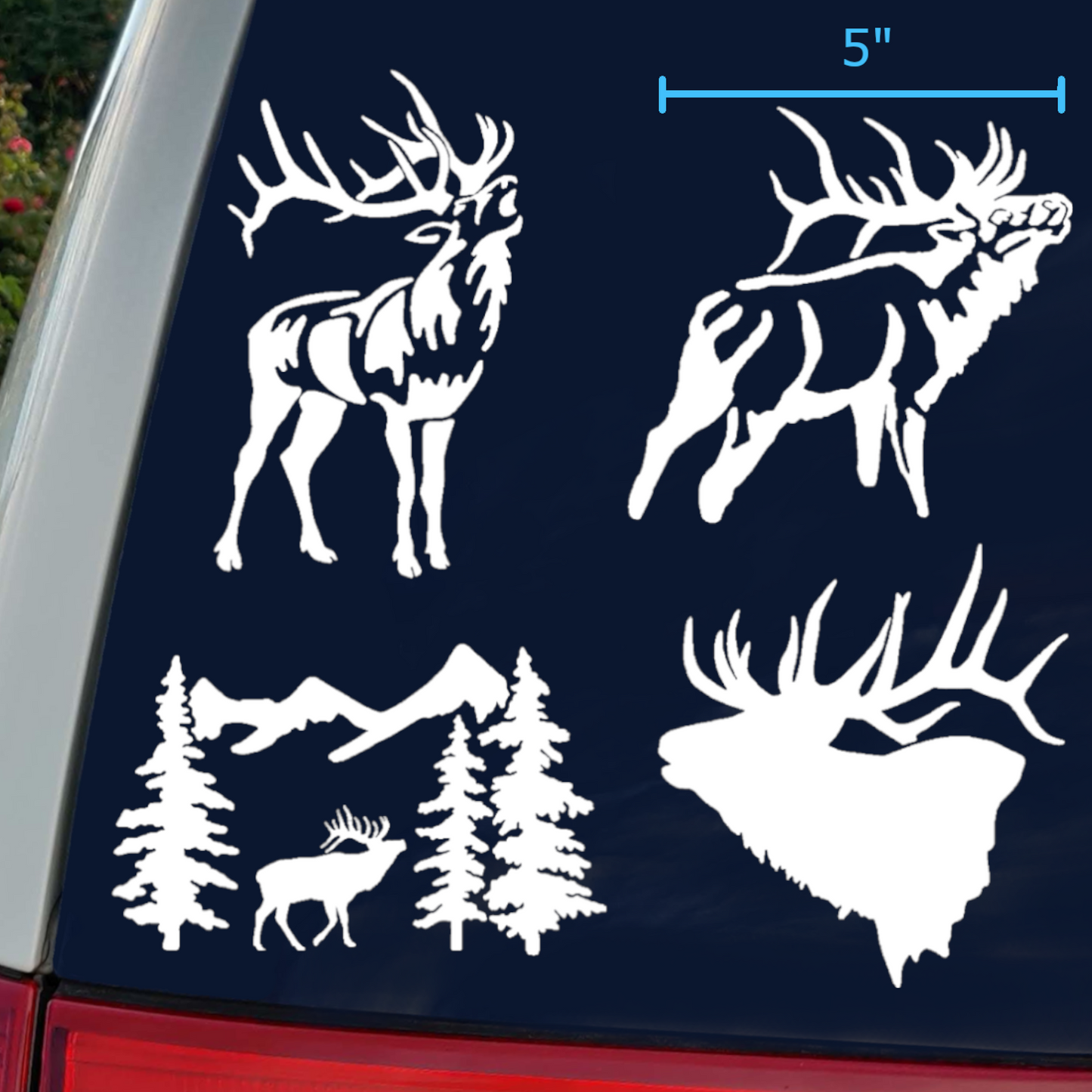 Elk Bulging Decal 4 Pack