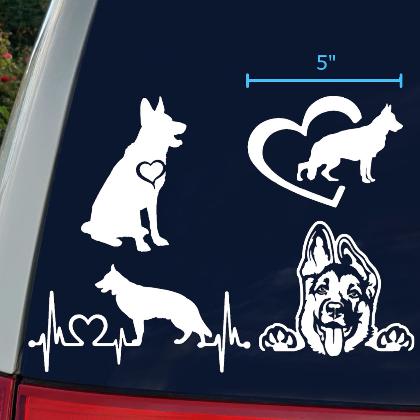 German Shepherd Decals 4 Pack