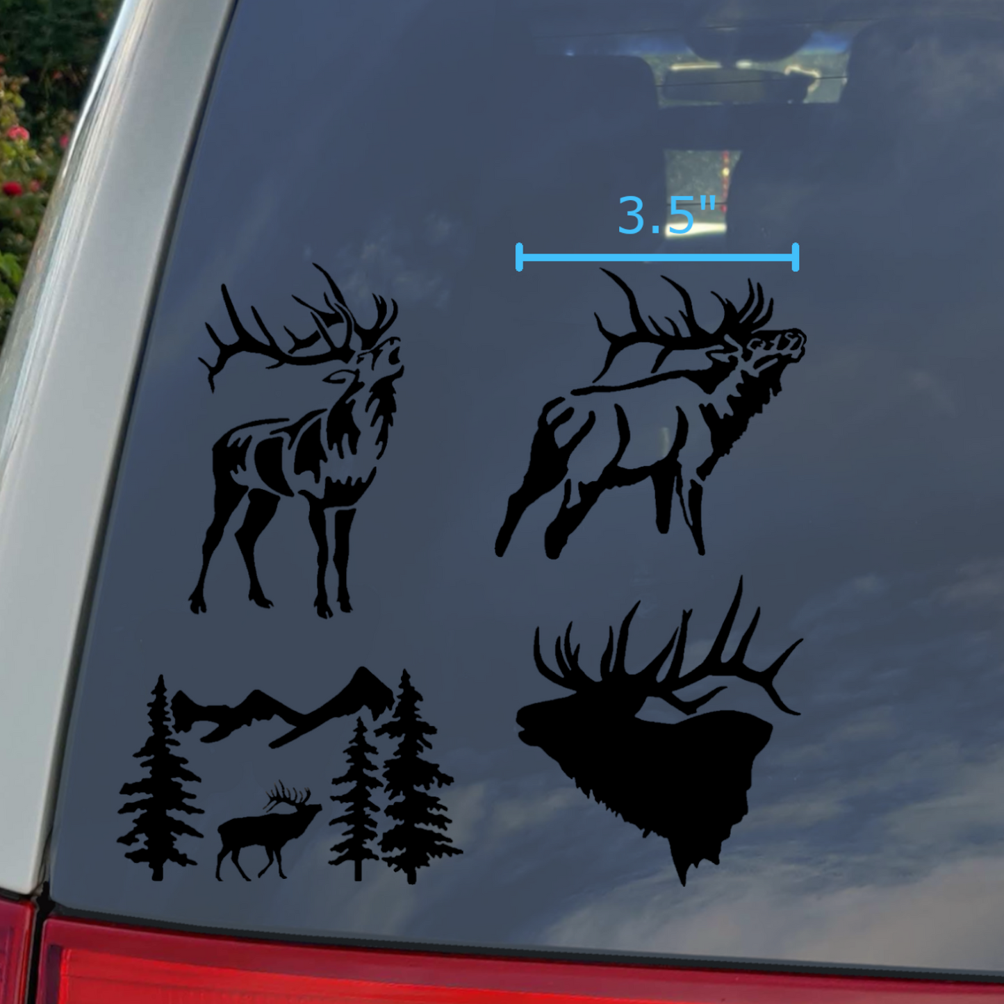 Elk Bulging Decal 4 Pack