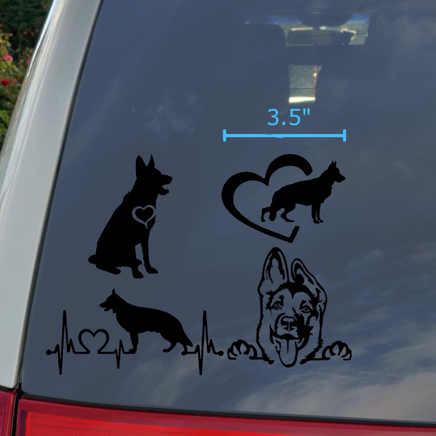 German Shepherd Decals 4 Pack