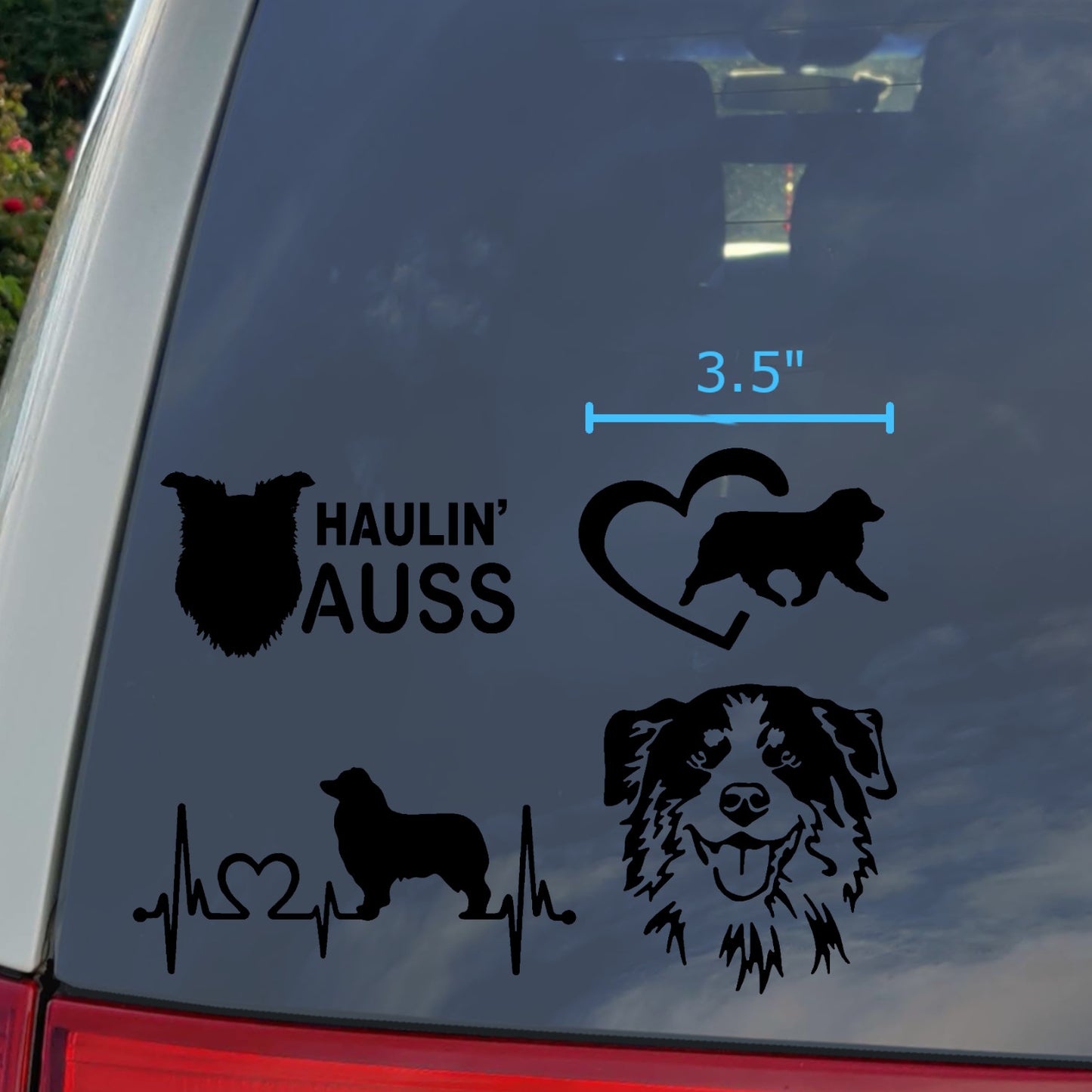 Australian Shepherd Decal 4 Pack