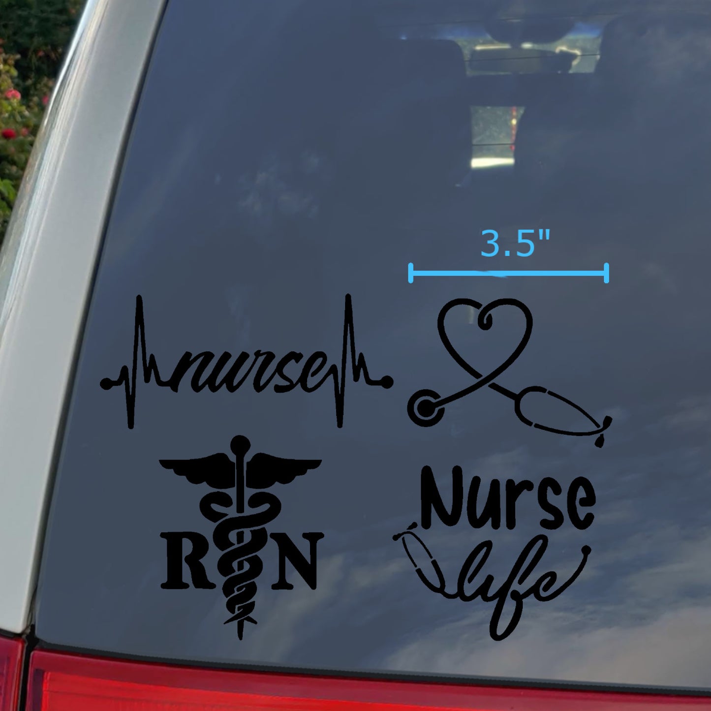 Nurse RN Decals 4 pack