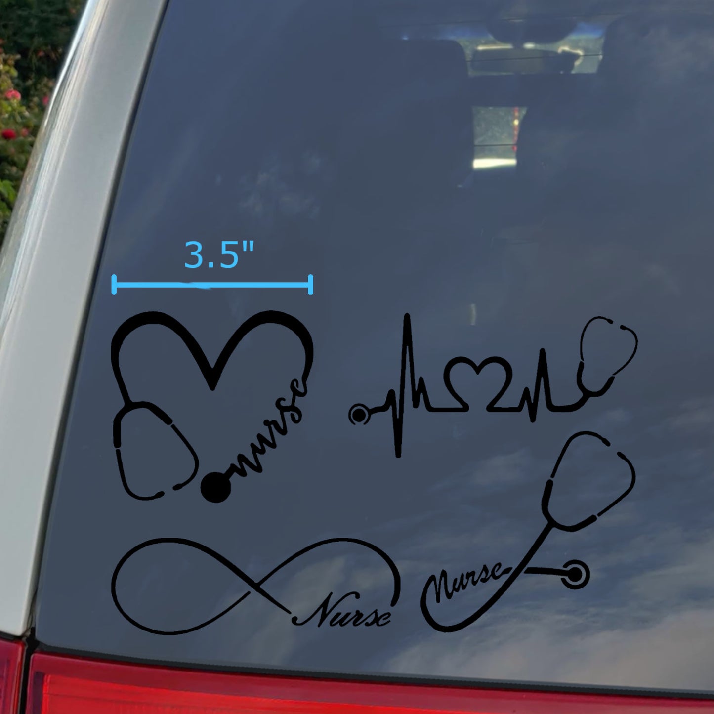 Nurse Stethoscope Decals 4 pack