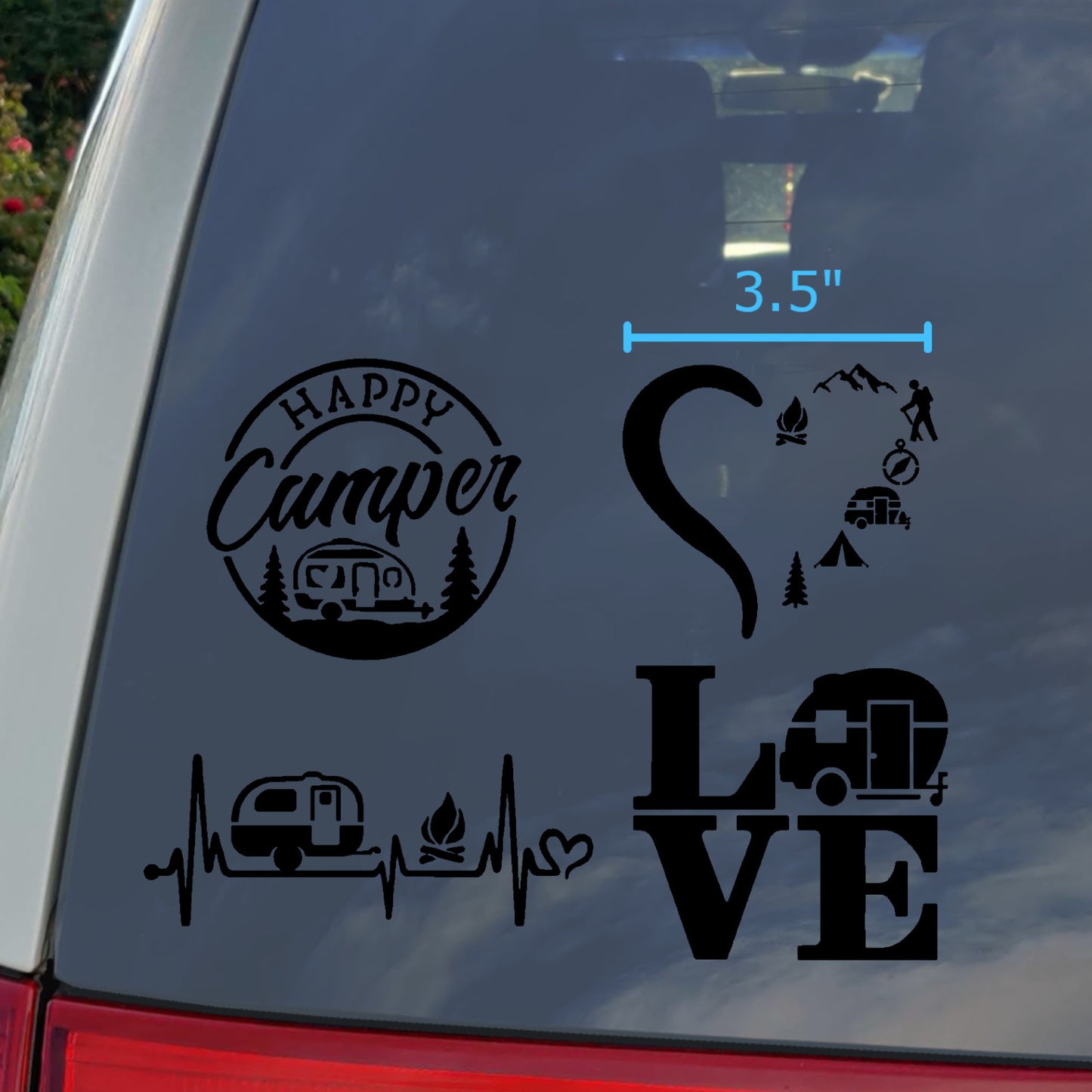 Camping Camper Decal 4-Pack
