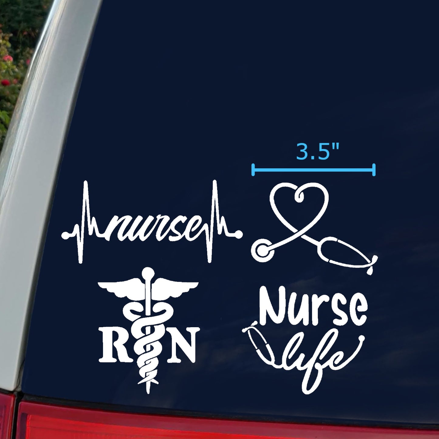 Nurse RN Decals 4 pack