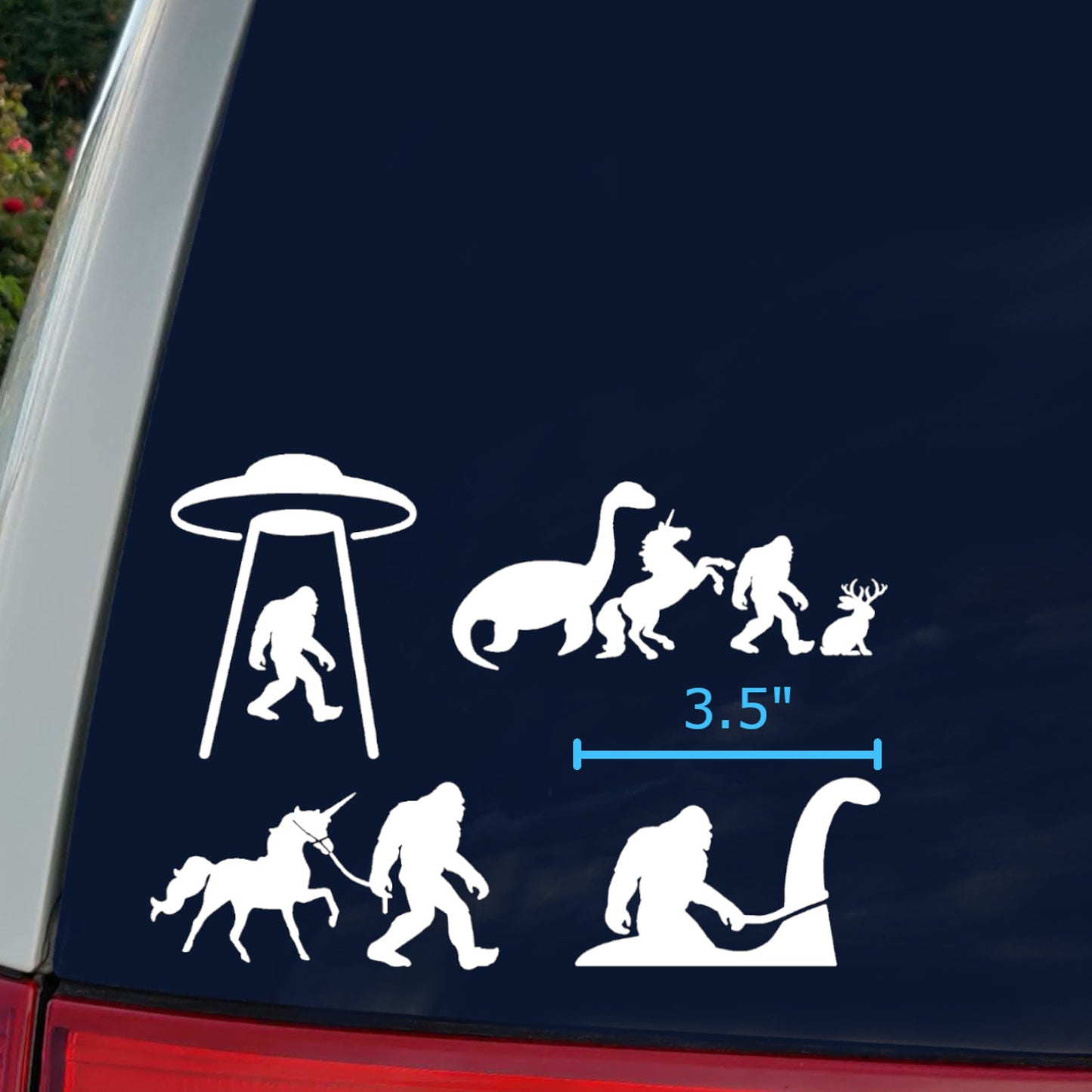 Sasquatch / Bigfoot and friends Decal 4 pack