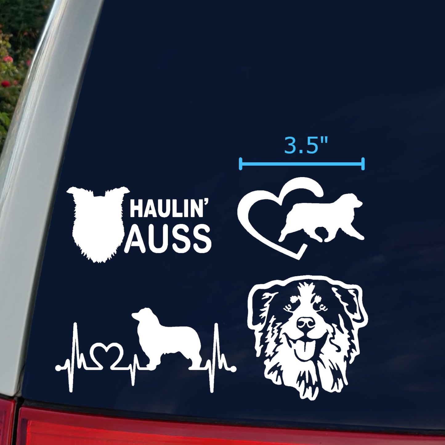 Australian Shepherd Decal 4 Pack
