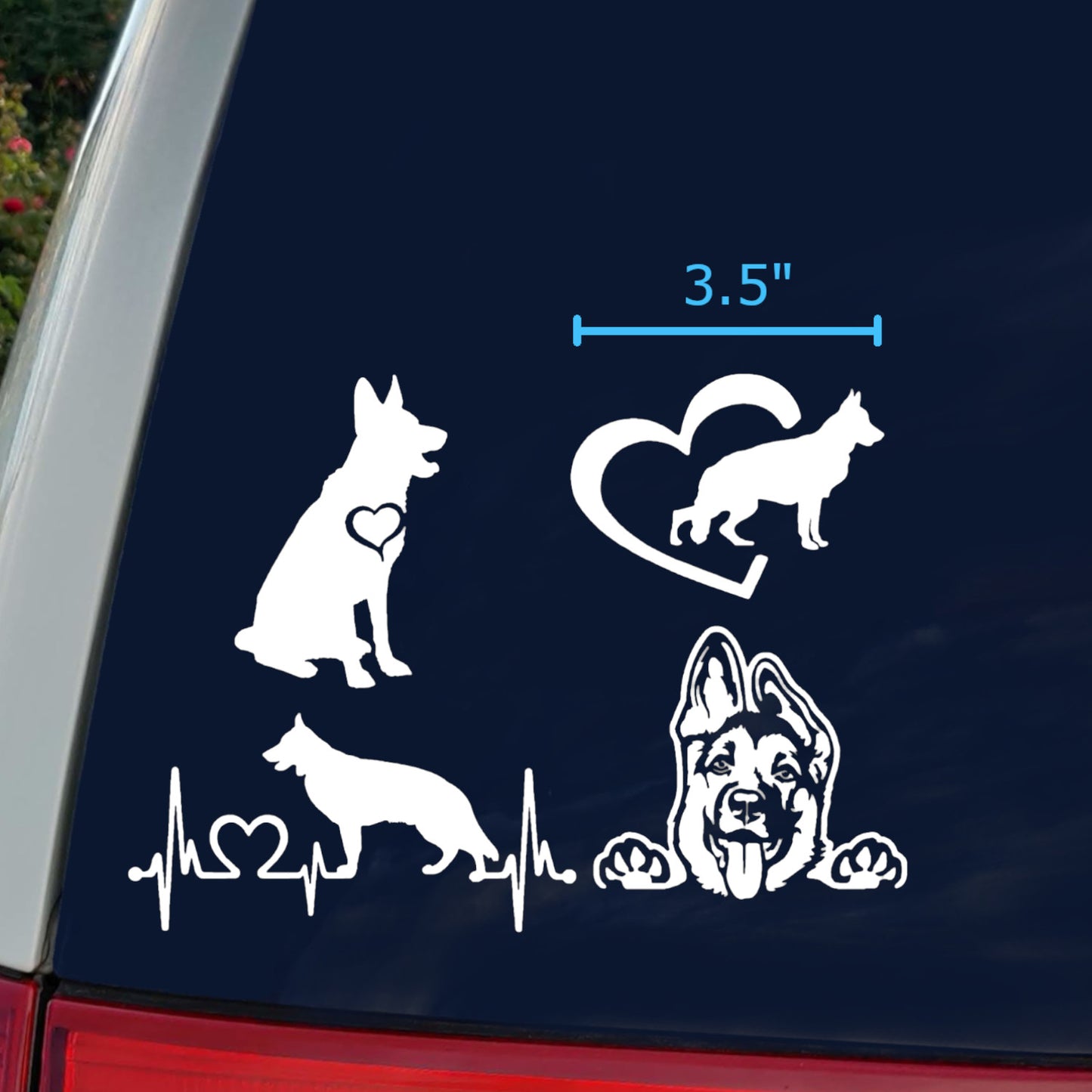German Shepherd Decals 4 Pack