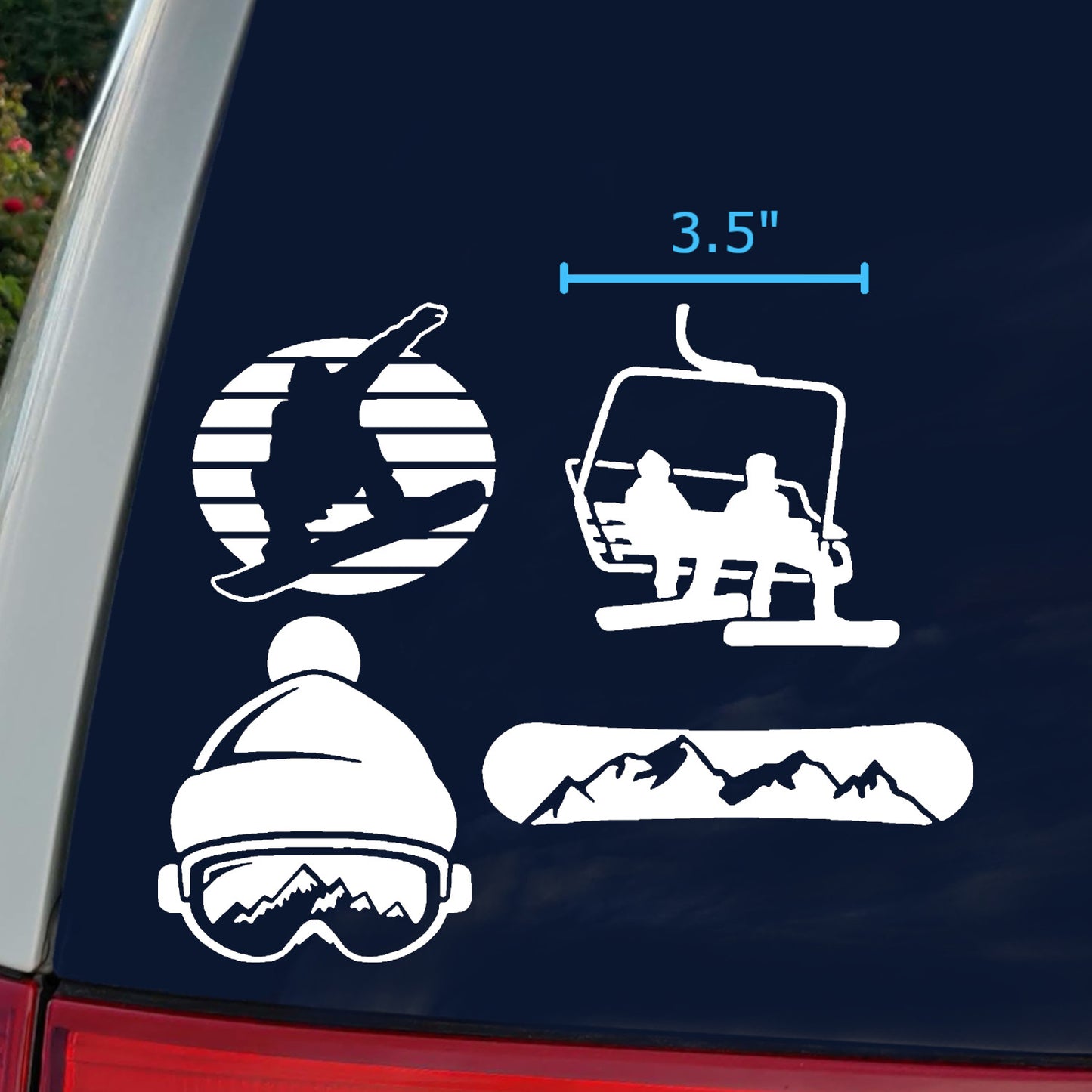 Snowboarding Decal 4 Pack