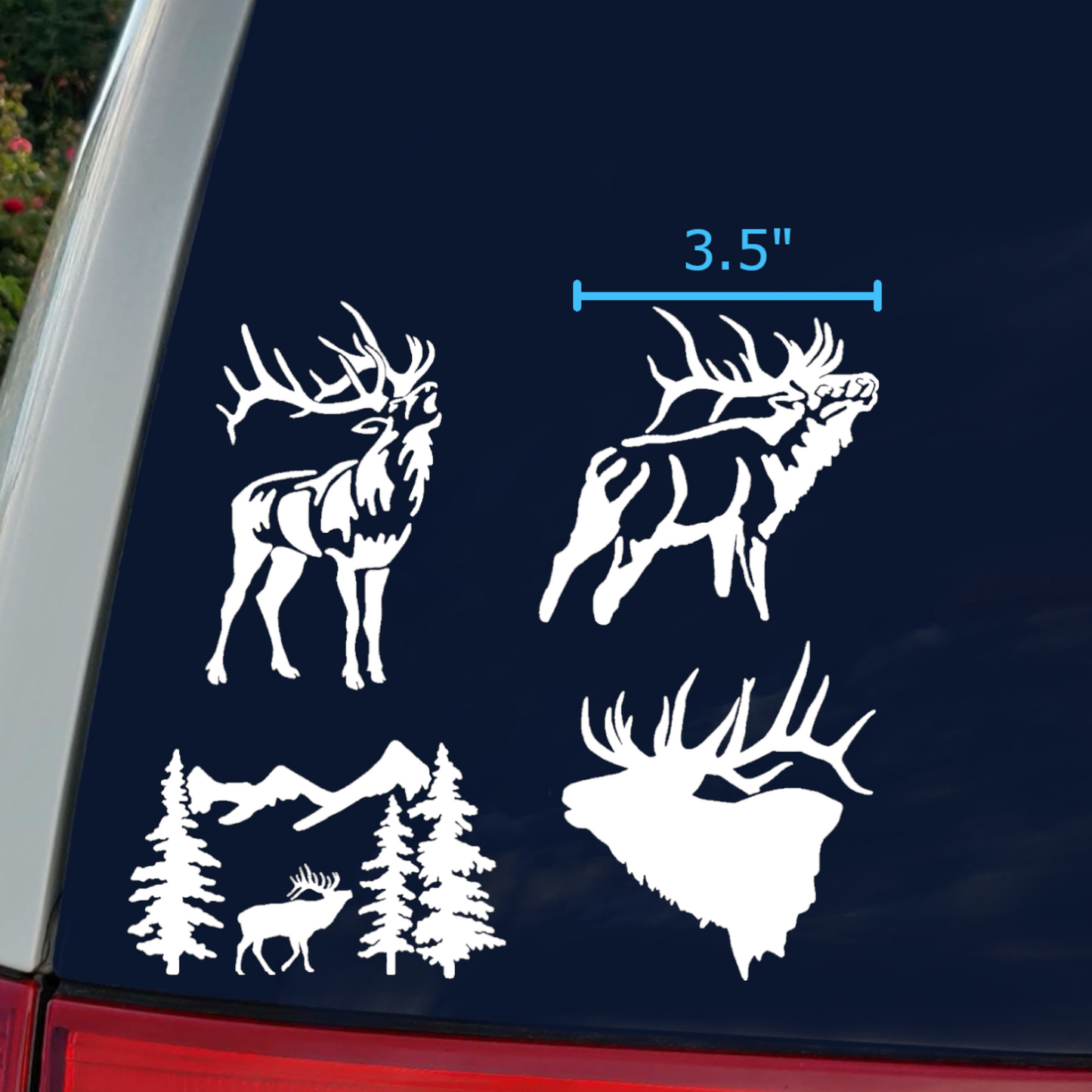 Elk Bulging Decal 4 Pack