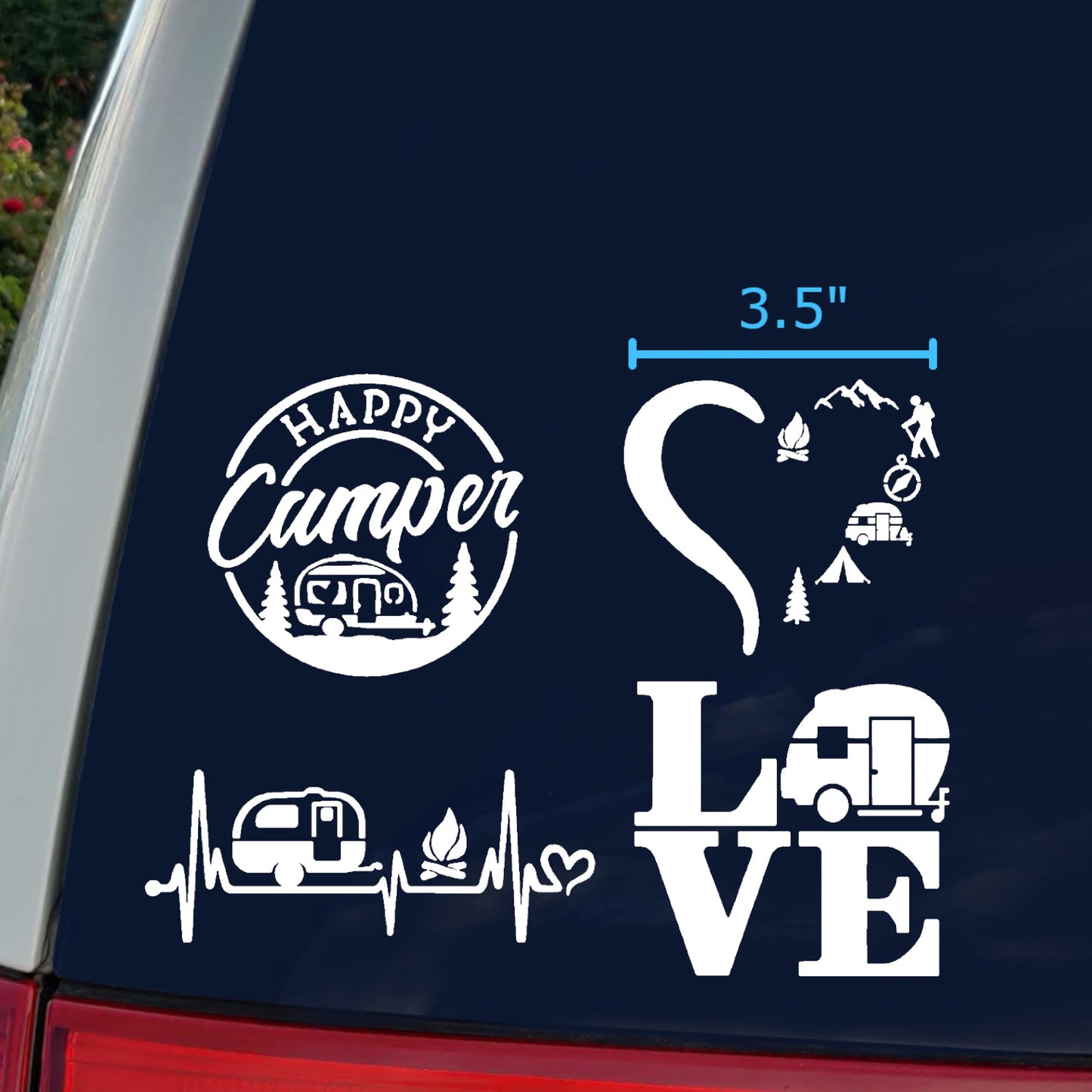 Camping Camper Decal 4-Pack