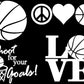Basketball Decals 4 pack