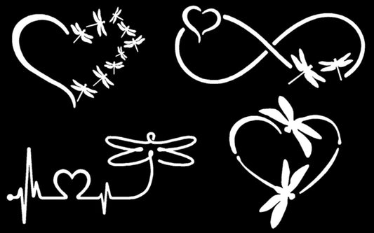 Dragonfly Inspired Decal 4 Pack