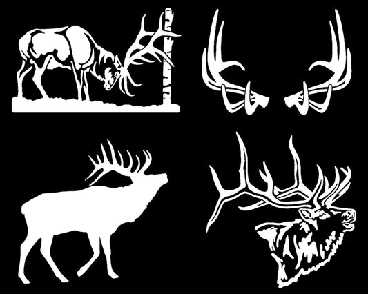 Elk Raking Decal 4 Pack