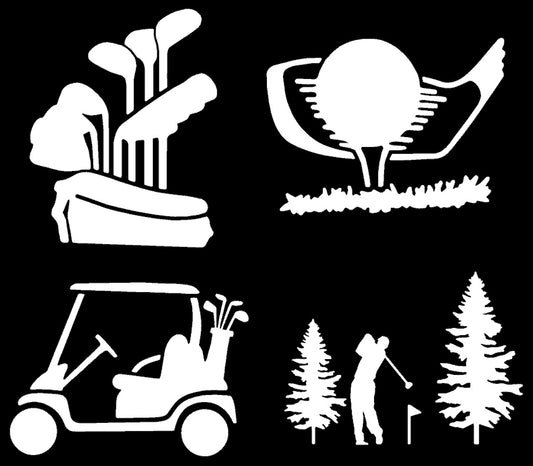 Golf Decals 4 pack