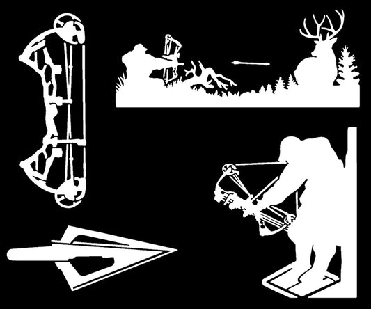 Bow Hunting Decal 4 Pack