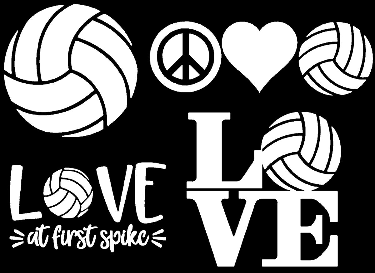 Volleyball Decals 4 pack