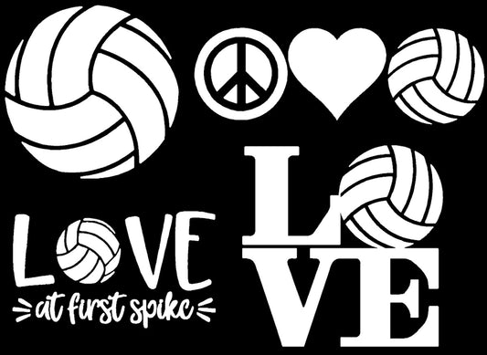 Volleyball Decals 4 pack