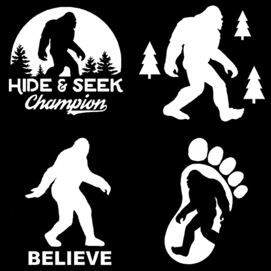 Sasquatch, Bigfoot, Hide and Seek Champion Decals
