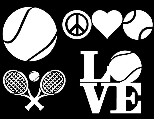 Tennis Decals 4 pack