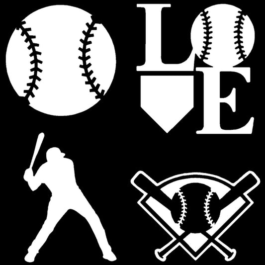 Baseball Decals 4 pack