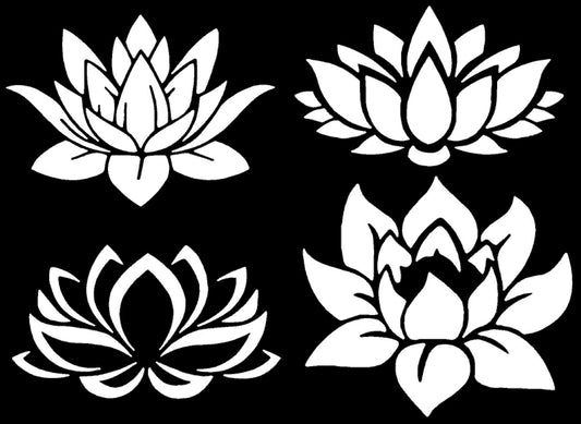 Lotus Flower Decal 4 Pack