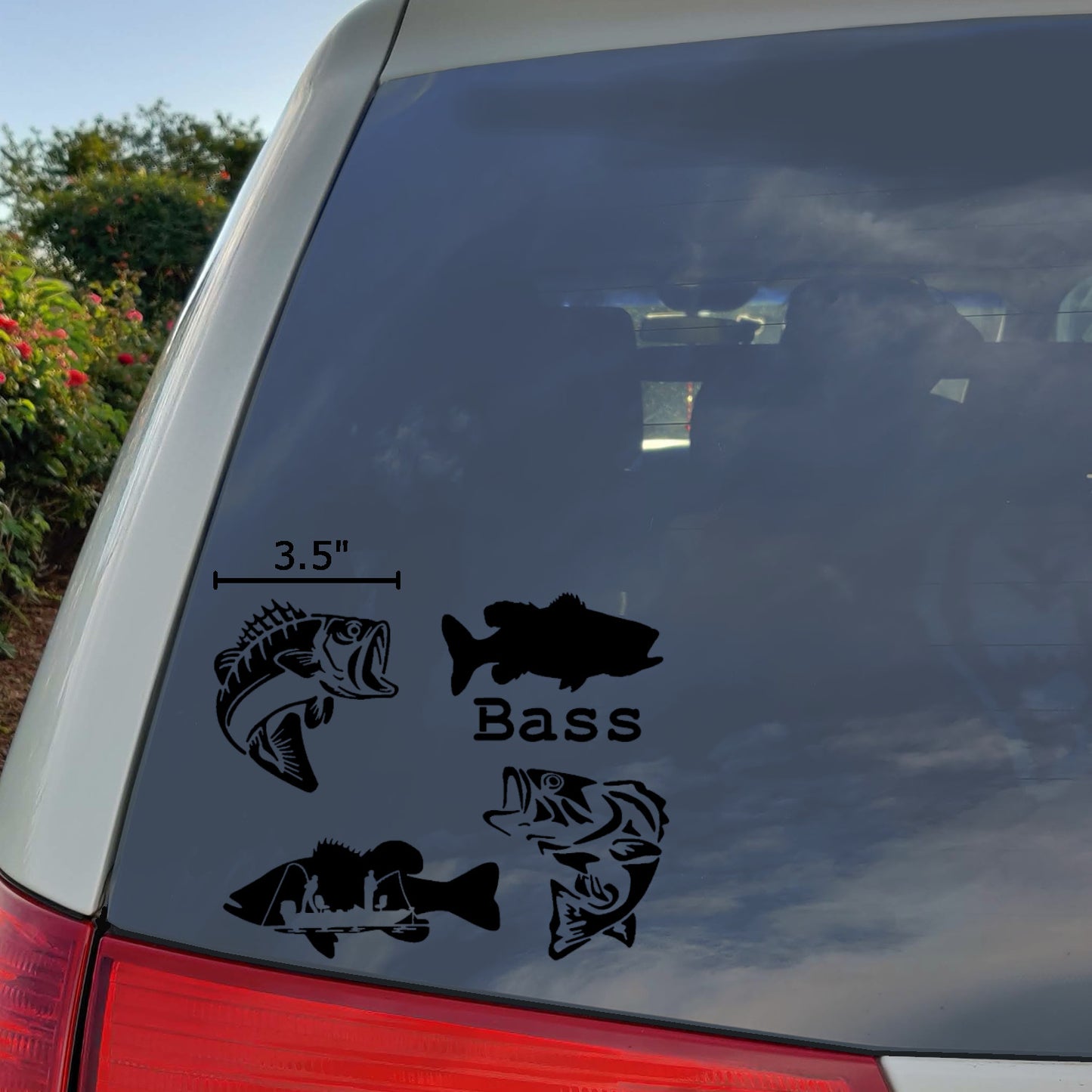 Bass Fishing Decal 4 Pack