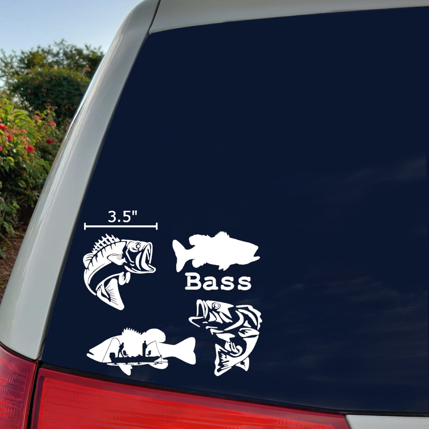 Bass Fishing Decal 4 Pack