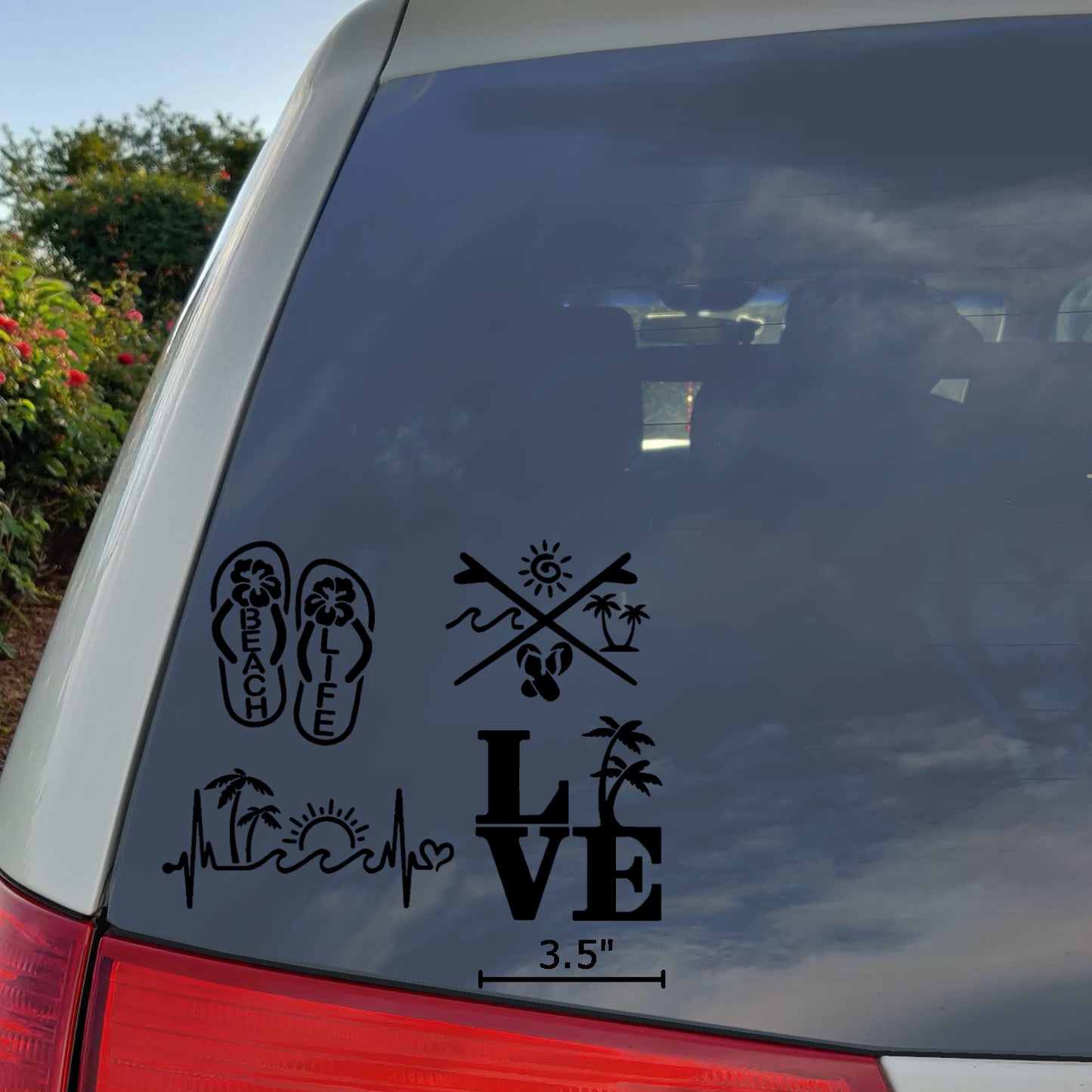 Beach Life Tropical Decal 4 Pack