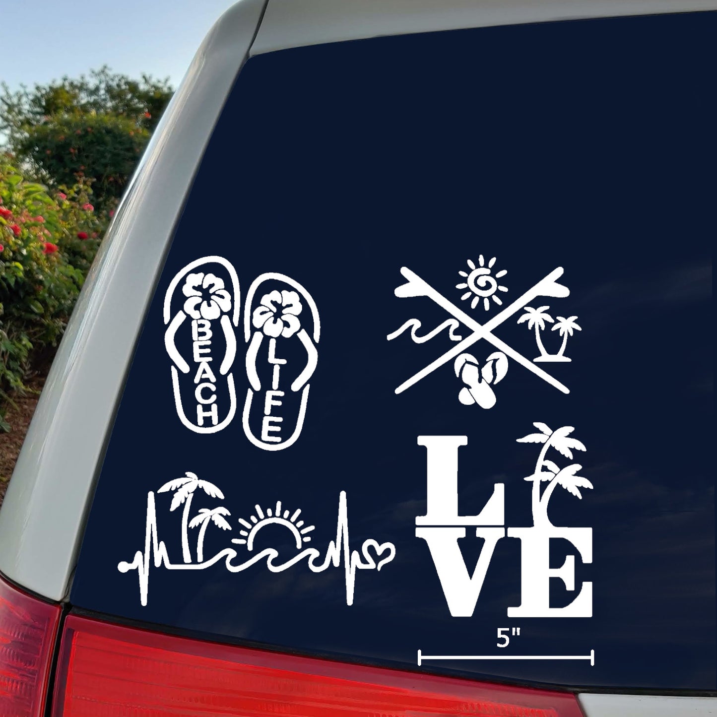 Beach Life Tropical Decal 4 Pack