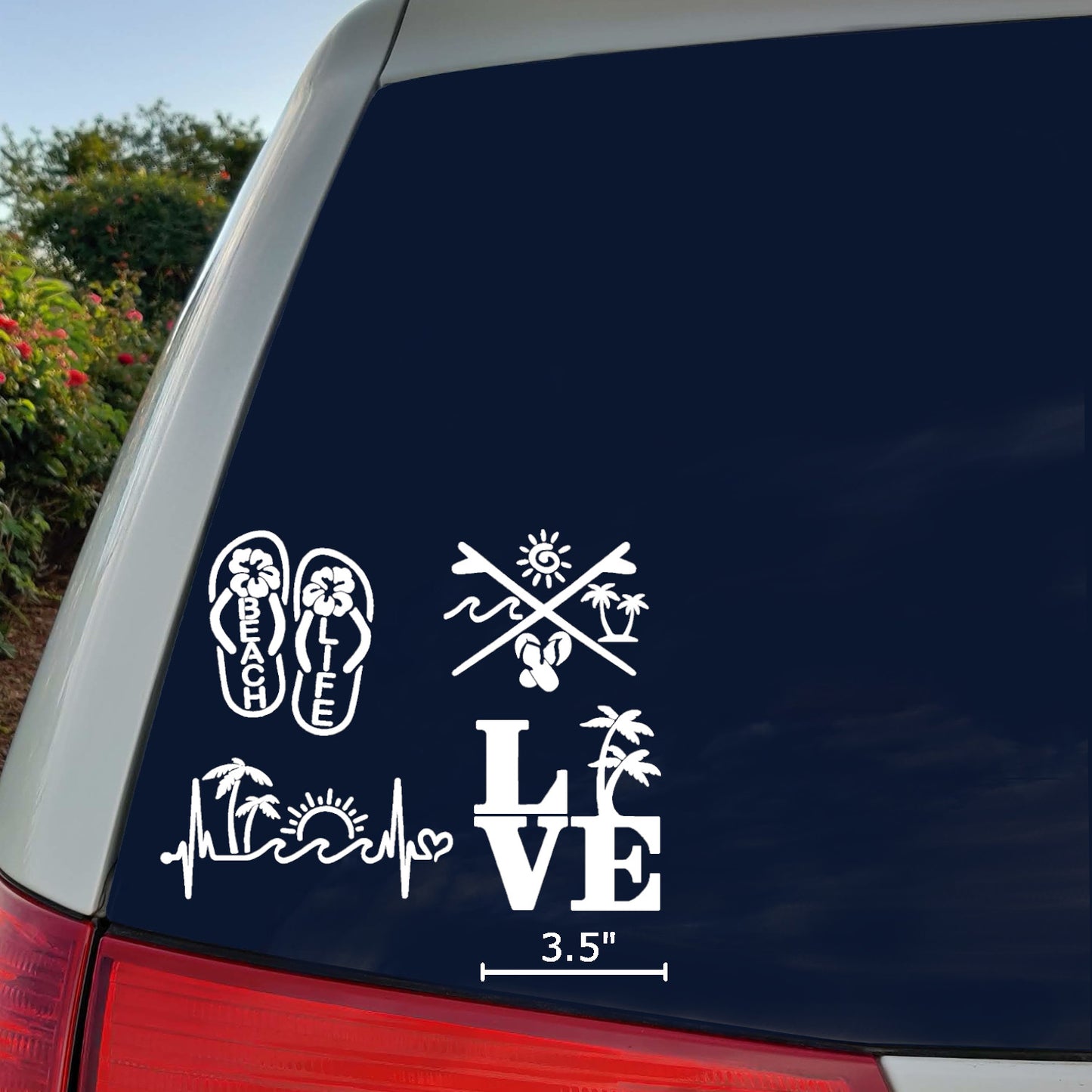 Beach Life Tropical Decal 4 Pack