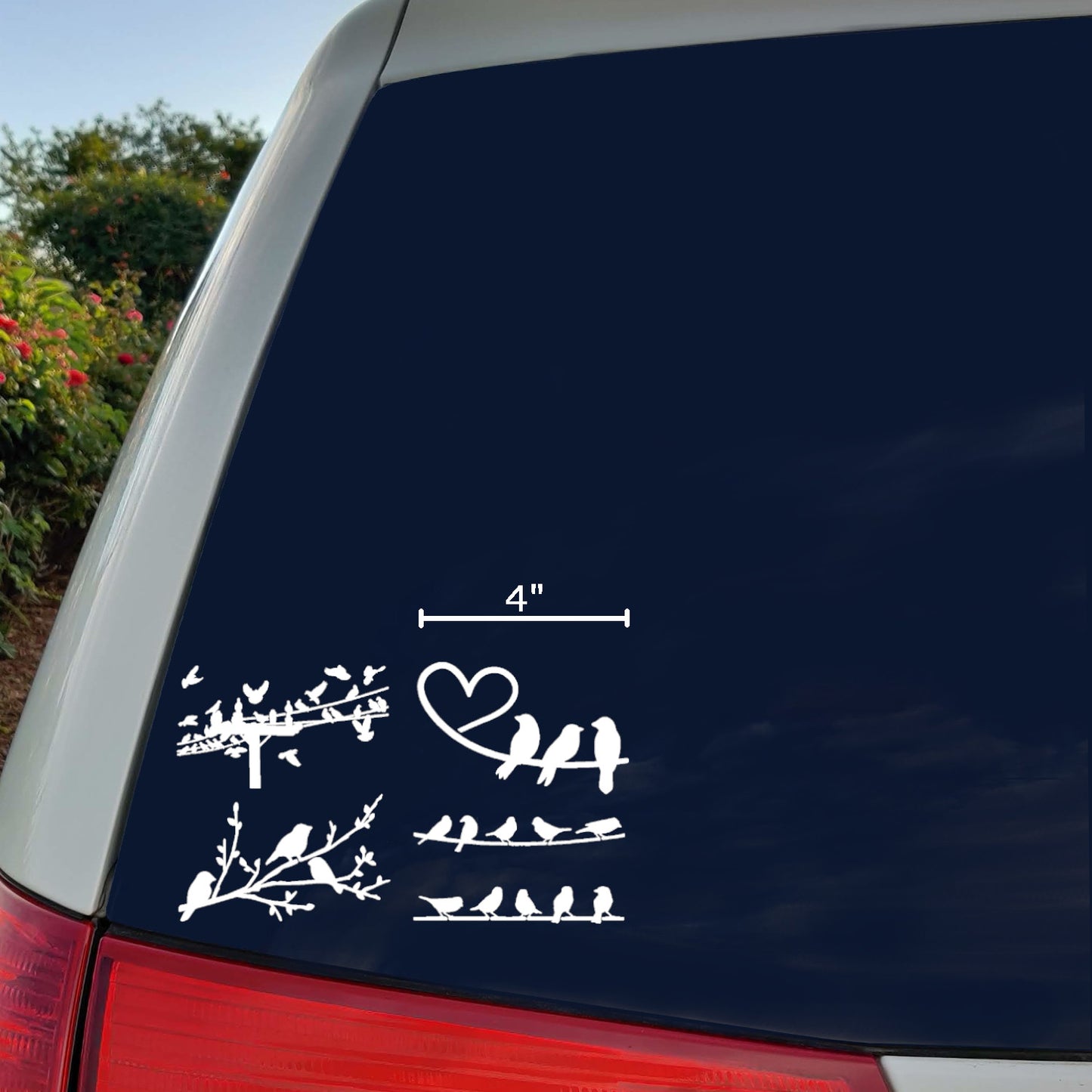Birds on a wire Decal 4 Pack