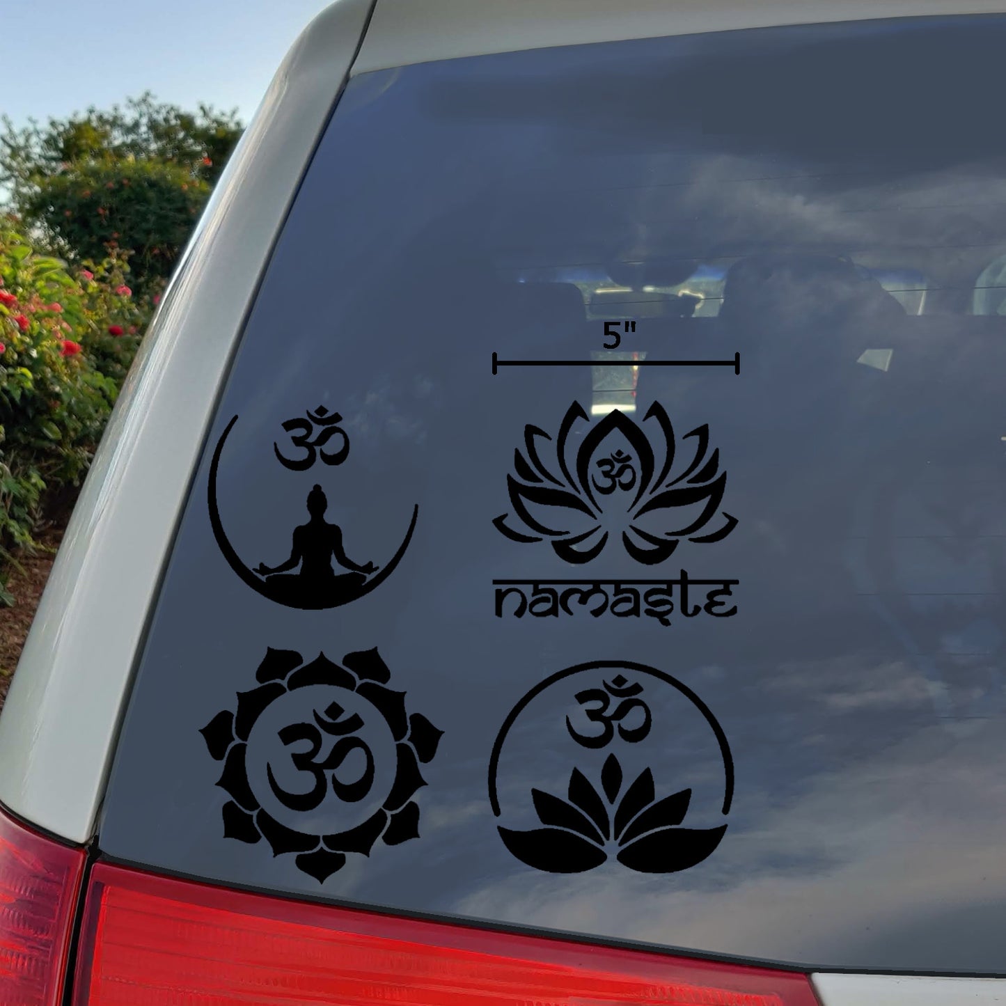 Om (Aum) Namaste Lotus Decal 4 Pack