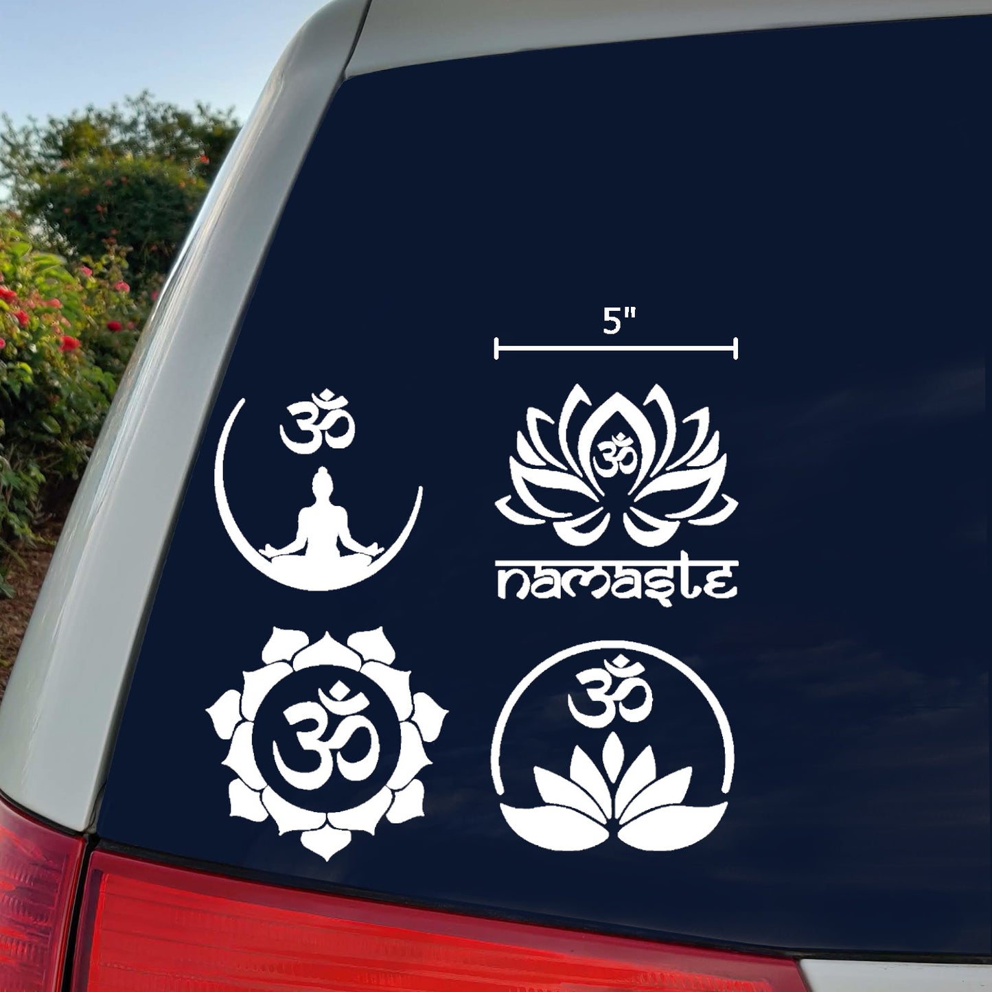 Om (Aum) Namaste Lotus Decal 4 Pack