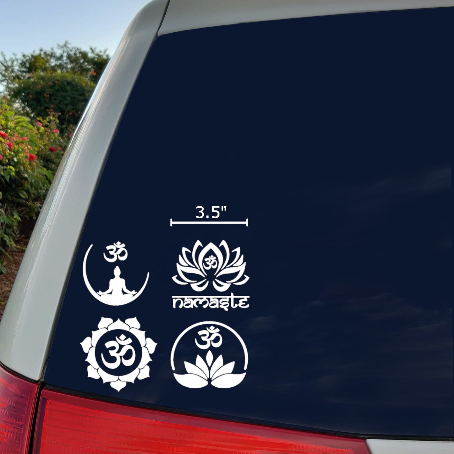 Om (Aum) Namaste Lotus Decal 4 Pack
